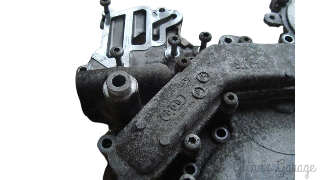 gebrauchter Stirndeckel Steuergehäuse inkl.Wasserpumpe Audi A6 4G 059 103 153 in OVP